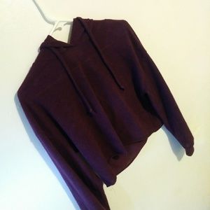 Maroon Cropped Hoodie